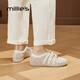 妙麗（Millies）品牌高奢小眾瑪麗珍鞋女2025新款珍珠條鏈芭蕾風單鞋時尚休閑板鞋 米色 36