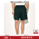 ABERCROMBIE & FITCH男裝25夏新款美式復古百搭松緊腰寬松五分褲休閑短褲KI128-5048 橄欖綠 L (180/86A)