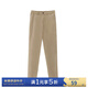 simple piecessimplepieces休閑長褲男顯瘦修身百搭夏季新品SPS黑色棉感長褲 淺卡其/身高：175-185 M 94/98