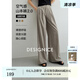 迪賽尼斯（DESIGNICE）【山本系列】2025夏新款通勤寬松直筒褲高腰天絲休閑褲女 灰色 M