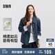 森馬（Semir）牛仔外套女中長款落肩寬松夾克2025春秋棉質(zhì)通勤109125108014