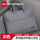 得力（deli）牛津布包公文包 商務(wù)男女職業(yè)文件事務(wù)包 通勤手提包 辦公用品 灰色 內置水杯袋高檔包 5590B