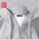 名創(chuàng)優(yōu)品（MINISO）衛(wèi)衣外套男重磅帶帽子休閑運(yùn)動(dòng)長(zhǎng)袖開(kāi)衫男士簡(jiǎn)約高級(jí)感連帽衣服秋 麻灰(空白) XL /180(體重140-160斤)