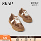 圣伽步（Skap）板鞋女士休閑百搭平底戶外德訓(xùn)鞋 咖啡色 36