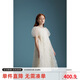ELLE KIDS法式重工花朵珠片泡泡袖夏季新款女童生日party公主連衣裙