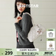 歐時(shí)納（JUST STAR）法棍包包女款2025年新款輕奢波士頓包單肩包腋下枕頭包生日禮物女 奶油白