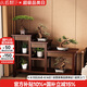 小匠材實(shí)木中式花臺(tái)陽(yáng)臺(tái)架子中古風(fēng)置物架落地式裝飾擺件客廳多層花架子