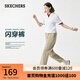 斯凱奇（Skechers）閃穿褲子女秋季休閑褲修身顯瘦運(yùn)動褲吸濕速干直筒褲P225W290 栗金色/00EG L