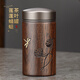 久堂黑檀木茶葉罐小號(hào)便攜儲(chǔ)存罐精品高檔金屬制鋁罐旅行密封罐防潮 小號(hào)【雙藕蜻蜓】茶葉罐
