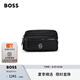BOSS男士2025夏季新款雙 B 造型交織字母斜紋布腰包 001-黑色 常規(guī)