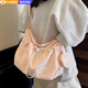 優(yōu)歆旅行包大容量斜挎帆布包女背包行李包運(yùn)動(dòng)包健身包斜跨旅游收納袋 【粉色-送耳機(jī)包】 長(zhǎng)28寬22厚9.5cm