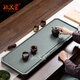 毓器高端天然烏金石茶盤(pán)簡(jiǎn)約茶臺現代輕奢家用茶托辦公室整塊石頭托盤(pán) 60*30cm