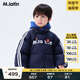 馬·拉?。∕.Latin）/童裝兒童羽絨服冬新款男小童運(yùn)動團(tuán)戶外風(fēng)短款羽絨服 藏青 130 cm