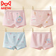 貓人兒童純棉內褲女童平角短褲小女孩寶寶中大童四角底褲 萌象粉兔120