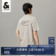 杰克·瓊斯（JACK&JONES）男裝短袖t恤男夏季新款潮流100%純棉休閑半袖T恤男士刺繡純色短袖 C02 倫霧灰 M 175