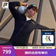 FILA斐樂(lè)官方男士針織長(zhǎng)袖外套2025夏新款健身運(yùn)動(dòng)基礎(chǔ)防曬上衣 深黑-BK XL 180/100A/XL
