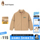 暇步士（Hush Puppies）童裝兒童外套春裝新款兒童外套針織雙搖粒絨時尚休閑外套 燕麥卡其 150 cm