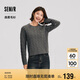 森馬（Semir）森柔毛衫|毛衣女絞花溫柔寬松2024冬圓領(lǐng)刺繡套頭衫109724107002