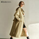 Olrain歐芮兒寬松長(cháng)款風(fēng)衣外套春秋女裝時(shí)尚通勤英倫風(fēng)上衣 卡其色 L