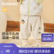 巴拉巴拉童裝嬰兒褲子寶寶秋冬男女童長(zhǎng)褲兒童衛(wèi)褲天鵝絨男童 奶白10501 90cm