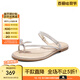 百麗（Belle）小福蝶夾腳人字拖女商場款水鉆拖鞋A9K1DBL4 銀色-平跟款 37 (235mm)