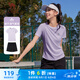 駱駝（CAMEL）速干短袖短褲運動服女跑步訓(xùn)練兩件套裝 C25BARLG048 白藤紫 M