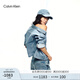 Calvin KleinJeans25春夏女士ck美式潮流翻卷袖口純棉牛仔夾克外套44B742G WBR-牛仔淺藍(lán) XS