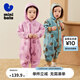 迷你巴拉嬰兒連體衣棉服外出冬季寶寶羽絨服幼兒衣服保暖雙面絨兩面穿外套 紫色調(diào)00377 80cm