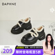 達(dá)芙妮樂福鞋女厚底英倫風(fēng)加絨小皮鞋2024秋冬i新款百搭毛毛鞋單鞋 黑色 37 (235mm) 標(biāo)準(zhǔn)碼