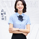 凡黛克夏季短袖條紋襯衫定制印字logo企業(yè)襯衣訂制商務(wù)正裝職業(yè)工作服男 【親膚透氣】女款-單條紋襯衣 XL