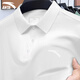 安踏（ANTA）polo衫男t恤男短袖衣服運動(dòng)服飾夏季冰絲速干足球跑步男士健身裝 7135純凈白 XL
