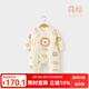 微獅牧尼新生嬰兒棉服冬裝寶寶棉衣連體哈衣加厚保暖棉襖衣服冬季 淺駝色 59 cm