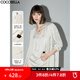 COCOBELLA奢感肌理緞面假兩件西裝女25春夏商務(wù)通勤外套SI0006-3 薏仁白 L