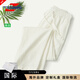 TPZBWG2025年夏季新款亞麻休閑褲男士夏季薄款中國風(fēng)棉麻直筒苧麻褲子 白色 M 褲長101cm建議90-115斤