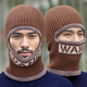 PISSA冬季帽子男士保暖騎車(chē)防寒護耳套頭帽男冬天冷帽加絨線(xiàn)帽男 咖色雙層加絨保暖一體