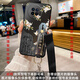 尤思時(shí)適用VIVOX90手機殼X90S軟殼X90Pro+支架保護殼vivox80pro手機殼女款斜挎掛脖軟殼防摔保護套產(chǎn)品 短-漆木黑-國風(fēng)燕子黑【背帶款】 VIVOX90