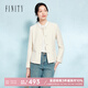菲妮迪（FINITY）【新春】小香風(fēng)短外套2025年春季新款溫柔氣質(zhì)百搭上衣女 米白色 S