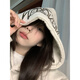 魯雅爾白灰色連帽衛(wèi)衣女春秋季新款國(guó)潮牌hiphop美式復(fù)古高街外套情侶裝 白灰色 春秋款 L