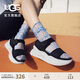 UGG春季新款女士坡跟厚底露趾可調(diào)節(jié)束帶涼鞋1170552BLK|黑色 36