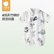 貝肽斯嬰兒衣服夏季連體衣短袖竹棉紗布新生幼兒寶寶哈衣爬服睡衣