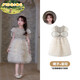 FIDQIOG品牌新款女童生日禮服裙夏季蓬蓬蛋糕裙2025公主裙 裙子+皇冠 140 cm 【正碼正拍】