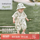 babylove嬰兒連體衣夏季竹棉山茶紗布和尚服新生兒寶寶衣服薄款透氣哈衣