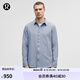 lululemon丨New Venture 男士修身剪裁長袖襯衫 速干芯吸 LM3CYES 風(fēng)暴藍(lán) M