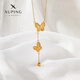 XUPING旭平首飾合金時(shí)尚新中式高級(jí)氣質(zhì)蝴蝶項(xiàng)鏈女送禮飾品T001144045 項(xiàng)鏈