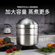 Momscook 不銹鋼蒸鍋 304 大蒸鍋湯鍋加厚酒店自助餐兩層蒸煮兩用鍋 38cm MT38ST-雙層蒸鍋- 38cm