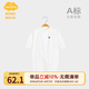 Aengbay昂貝 嬰兒睡衣春裝純棉家居打底內(nèi)衣新生兒睡衣寶寶連體衣春季 白色 80cm