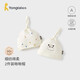 童泰（TONGTAI）嬰兒帽子純棉新生兒護(hù)囟門帽初生兒防風(fēng)胎帽疙瘩帽米白40cm