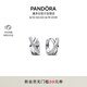 潘多拉（PANDORA）密鑲交錯三環(huán)耳環(huán)精致高級小眾七夕情人節(jié)禮物送女友