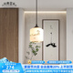 經典茗家照明 禪意床頭吊燈全銅新中式簡約現(xiàn)代創(chuàng)意個性臥室裝飾長線單頭吊燈 山清水秀/單頭吊燈/黑擦金/三色