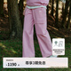 KOLON SPORT/可隆梭織褲 女子戶外運(yùn)動(dòng)防風(fēng)防曬防潑水微哈倫闊腿褲 LKLP5MT582-PK 粉紅 M 165/74A